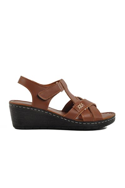 AYAKMOD Women's Tan Heeled Sandals 673572   Z