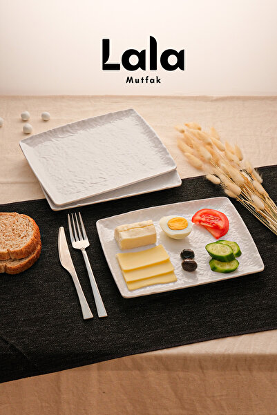 Lala Mutfak Belen Presentation Plate 3 Pcs (23X18 cm) - Pastry, Cake and Serving Plate