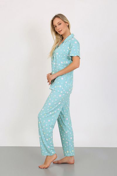 nisaNCa Set pijama cămașă Milan cu mâneci scurte- Seria Young Mother
