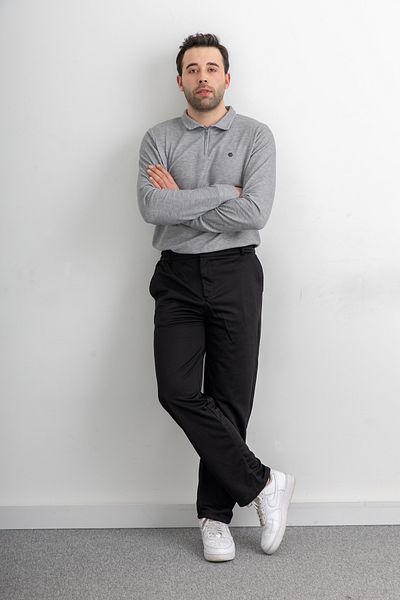 Yüksel Ergül Ανδρικό μακρυμάνικο φούτερ με μισό φερμουάρ