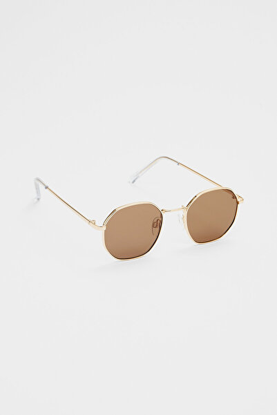 Stradivarius Hexagon metal sunglasses