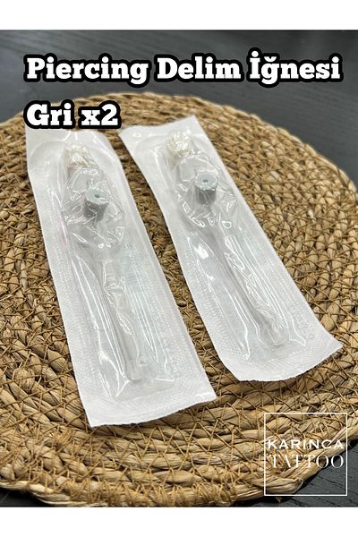 Karınca Piercing Gray Anjiocut Cannula Belly Tongue Piercing Piercing Needle (Ant Tattoo)