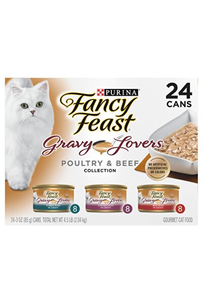 Fancy Feast طعام القطط الرطب من Purina Fancy Feast Gravy Lovers Poultry & Bee...