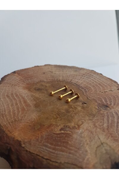 Karınca Piercing Altın Rengi 8 Mm Labret Dudak Kulak Helix Snake Bites Conch Flat Tragus Piercing