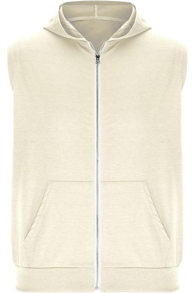 bellanova Sweater Vest Zipper Closure Windproof Thick Men Hooded Sleeveless
