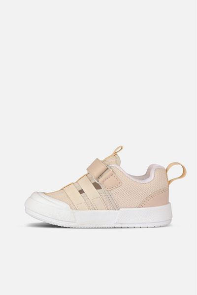 Vicco Momo Orthopedic Unisex Kids Beige Perforated Lighted Sneaker