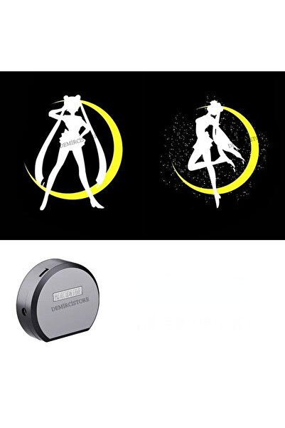 DemirciStore 2 Adet Anime Kızı Araba Motor Kapı Altı Logo Led Işık