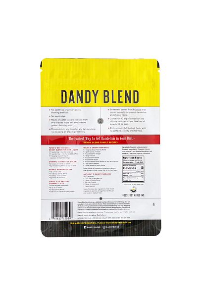Dandy Blend Caffeine Free, Organic Instant Herbal Beverage with Dandelion (100g)