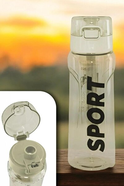 GÜZELYÜZ AVM Polo Sport Şeffaf Matara 700ml | Yeşil Renk Suluk Kapaklı Su Şiş...