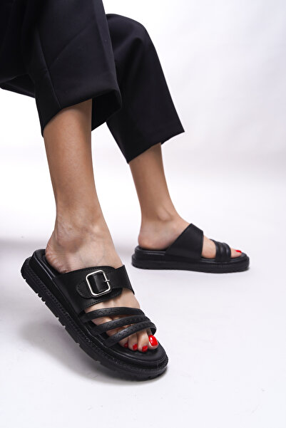 Riccon Papuci de damă Gresralla piele neagră 0012456