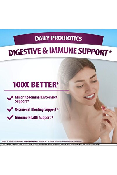 Digestive Advantage Probiotic Gummies for Digestive Health, Bloating & Gut Support, 90ct Superfruit
