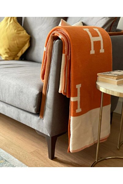 HK HOME H Desen Yün Throw Battaniye