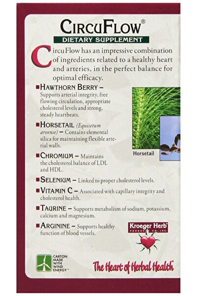 Kroeger Herb Products Hawthorn Supplement for Heart Support, Cardiovascular Function, Non-GMO, 270 Capsules, USA