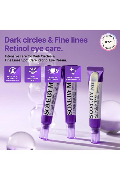 Some By Mi Retinol Eye Cream - 1.01Oz, 30ml - Anti-Aging for Dark Circles & Fine Lines - Korean Skincare