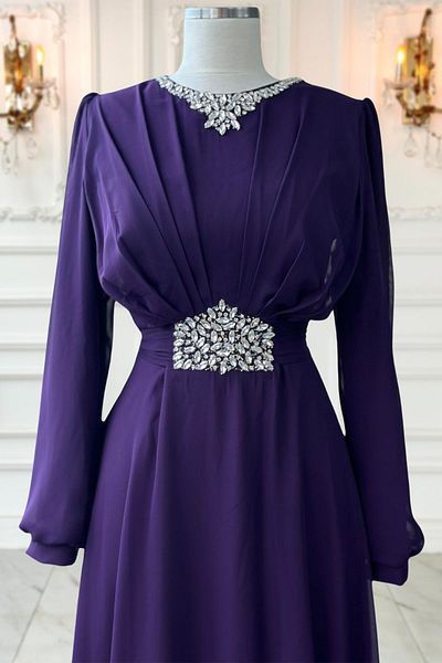 Amine Hüma Βραδινό Φόρεμα Faran - Φόρεμα Plum