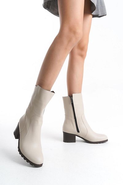 CZ London Cizme de damă din piele naturală, cu toc scurt, cu fermoar, ocazional, elegante, pantofi de iarnă pentru femei