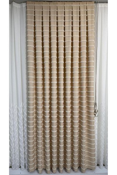 Fon Dünyası Elegant Curtain |   Beige (Single Wing)