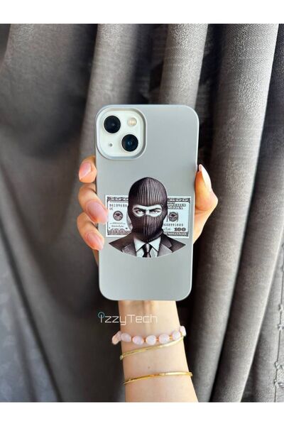 izzytech حافظة هاتف من السيليكون متوافقة مع هاتف آيفون 15 بلس مع حافظة هاتف من السيليكون مطبوع عليها نقش مخملي مميز