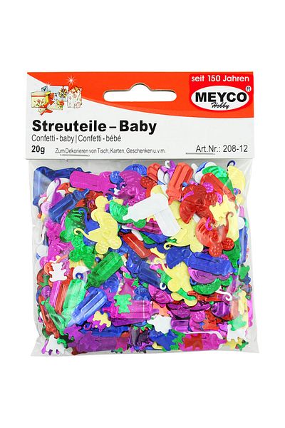 Meyco Baby Confetti Set, Assorted Colors, 20 Gr, Art & Craft Accessories For Children