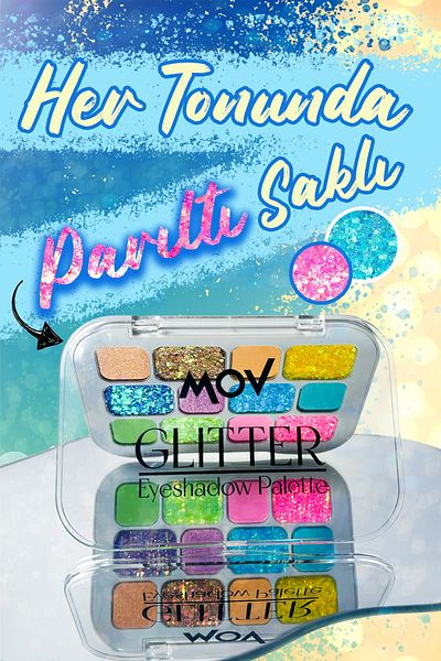 MOV Glitter No 04 12-Piece Headlight Palette 13.5 g