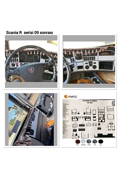 meriç cockpit design ميريتش ®   سكانيا R توربيدو أمامي مطلي أسود لامع 54 قطعة...