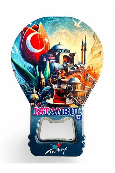GALATA GIFT Decorative Soda Soda Open Istanbul Themed - Balloon Shaped Magnet Clearly