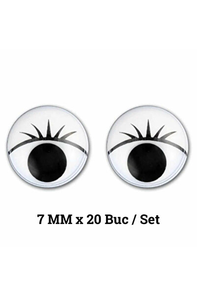 Meyco Set ochisori cu gene, pupila mobila, accesorii craft, diferite dimensiu...