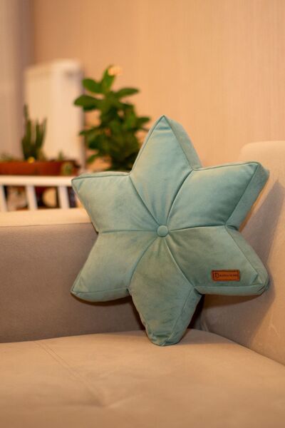 Rayda Home Decorative Mint Green Velvet Star Pillow Pillow 42*42 cm