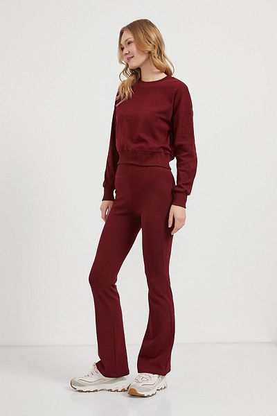 Arma Life Women's Long Sleeve Blouse Baggy Burgundy Tracksuit Set