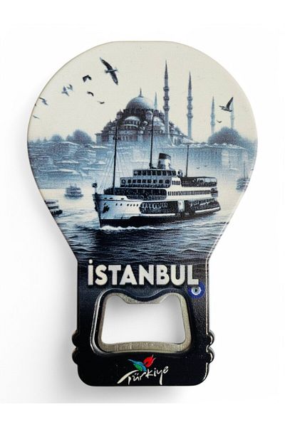 GALATA GIFT Decorative Soda Soda Open Istanbul Themed - Balloon Shaped Magnet Clearly