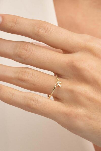 Sümer Telkari Fiyonk Altın Kaplama Gümüş İnce Yüzük 5970