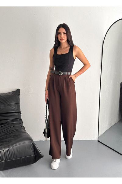 Zula Moda Women's Belted Trousers