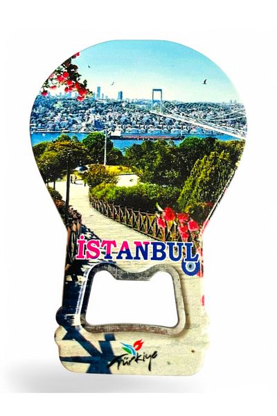 GALATA GIFT Decorative Soda Soda Open Istanbul Themed - Balloon Shaped Magnet Clearly