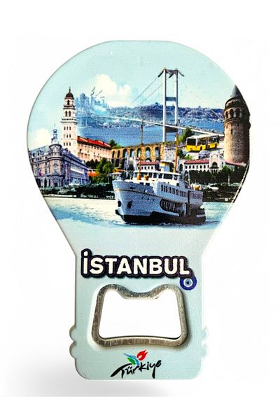 GALATA GIFT Decorative Soda Soda Open Istanbul Themed - Balloon Shaped Magnet Clearly