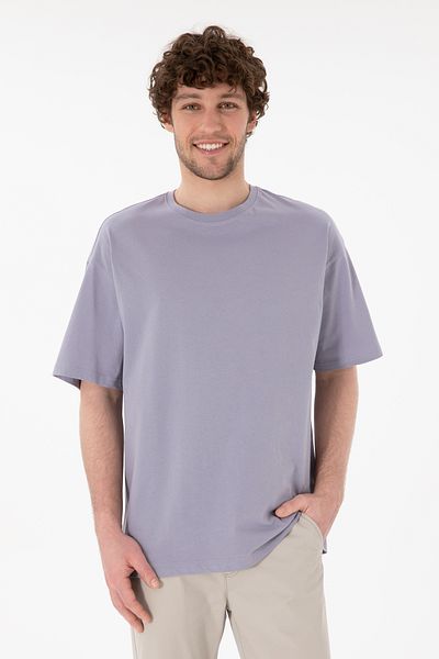 U.S. Polo Assn. Men's Oversize Fit Crew Neck Gray T-Shirt 50305859-Vr024