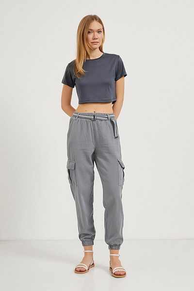 Arma Life Tricou de vară pentru femei, cu decolteu, afumat
