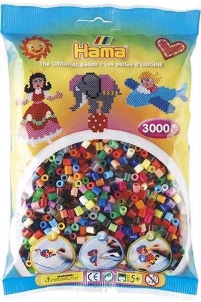 Hama كيس خرز متوسط ​​الحجم 3000 - 58 لون (HA201-68)