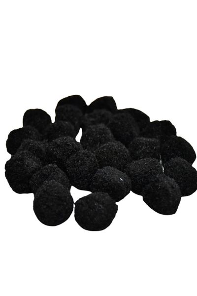 Meyco Pom-pom, 25 bucăți, 25 mm, negru, accesorii de artă și meșteșuguri pentru copii