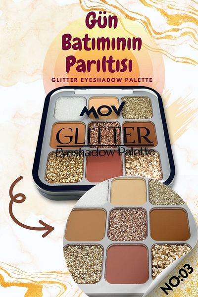 MOV 9-Piece Glitter Palette - Headlight Color No: 03