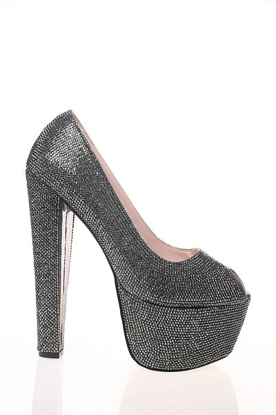 MFT AYAKKABI 16 cm Platform Heeled Stone Wedding Shoes