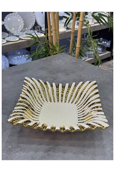 Doğudeko Lux Alba Avangarde Square Deep Presentation Plate