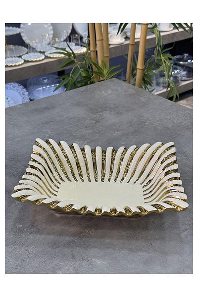 Doğudeko Lux Alba Avangarde Rectangular Deep Presentation Plate