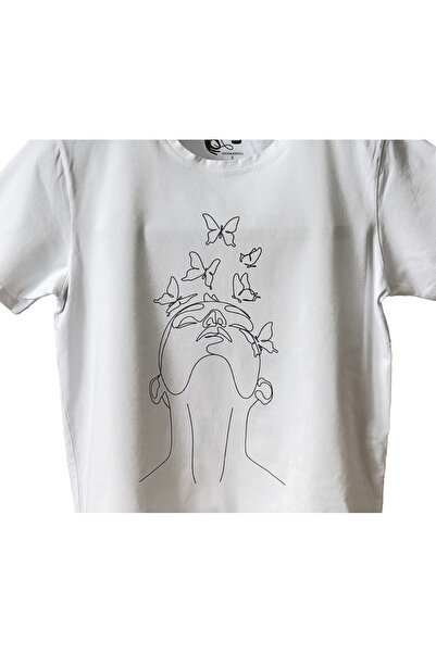 Regular Bisiklet Yaka Baskılı  T-Shirt