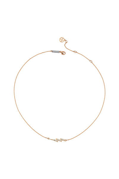 BEE GODDESS Şimşek Pırlanta Choker Altın Kolye