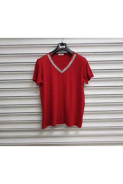 Esina Stone Detailed Viscose Women's Blouse