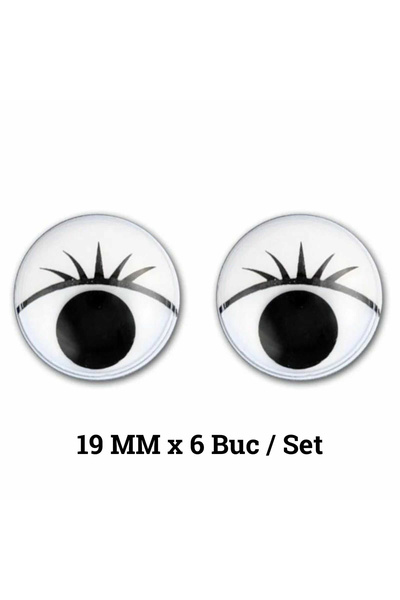 Meyco Set ochisori cu gene, pupila mobila, accesorii craft, diferite dimensiu...