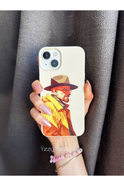 izzytech حافظة هاتف من السيليكون متوافقة مع هاتف آيفون 15 بلس مع حافظة هاتف من السيليكون مطبوع عليها نقش مخملي مميز