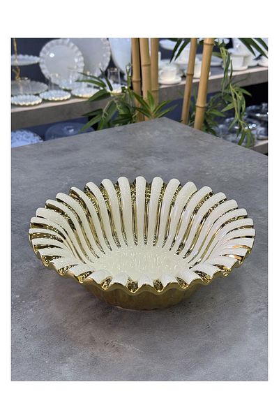 Doğudeko Lux Alba Avangarde Round Deep Presentation Plate