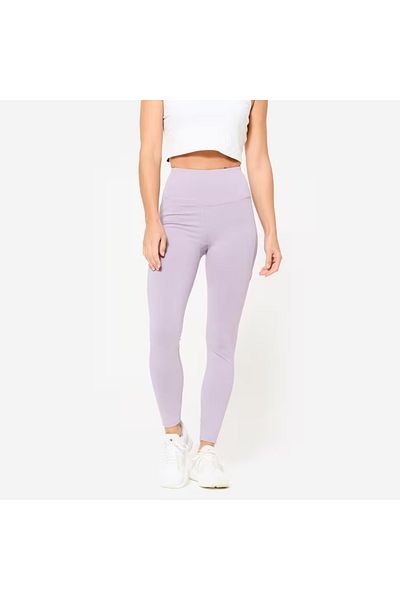 Decathlon Women's Purple High Waisted Sports Leggings - Fitness