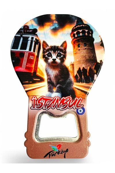 GALATA GIFT Decorative Balloon Angle: Magnetc Soda Gas Angle Galata Tower and Cats